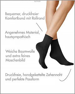 Жіночі шкарпетки KUNERT Sensual Бавовна Згорнутий край 130 Denier synthetic.ua - Фото 1
