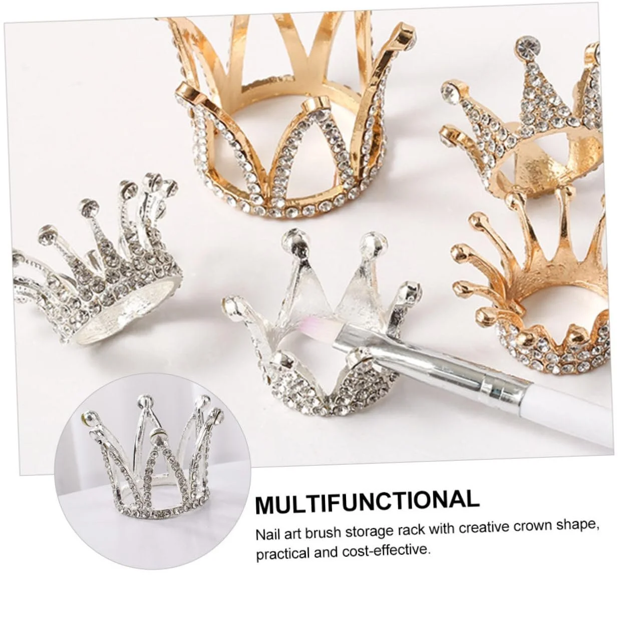 Подставка для кистей FRCOLOR, 10 шт., хрустальная, для акриловых ногтей, для лака, для украшения ногтей, для страз, для украшения тортов, винтажная, из хрустального сплава, фото №9
