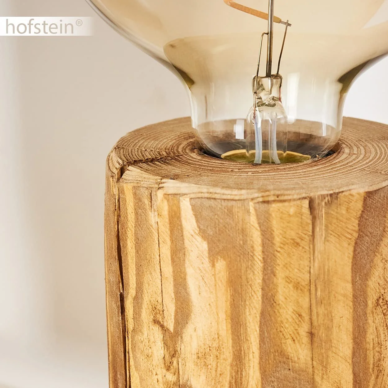 Настільна лампа Canedo 1-лампова дерево/пластик Скандинавський дизайн E27 Натуральний/Чорний, фото №4