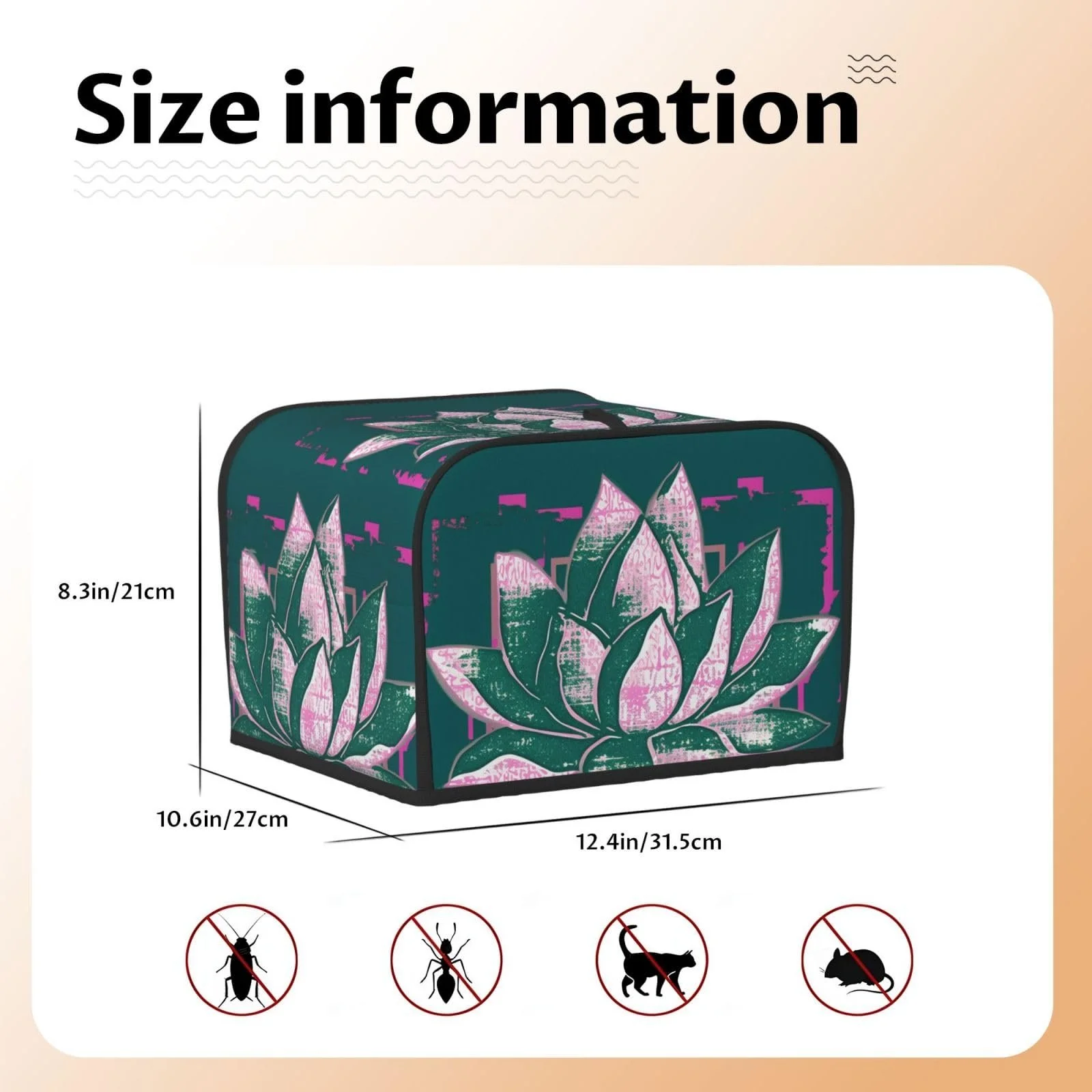 Чохол для тостера на 4 скибки Lotus Flower Namaste, фото №2 Чохол для тостера на 4 скибки Lotus Flower Namaste, фото №2