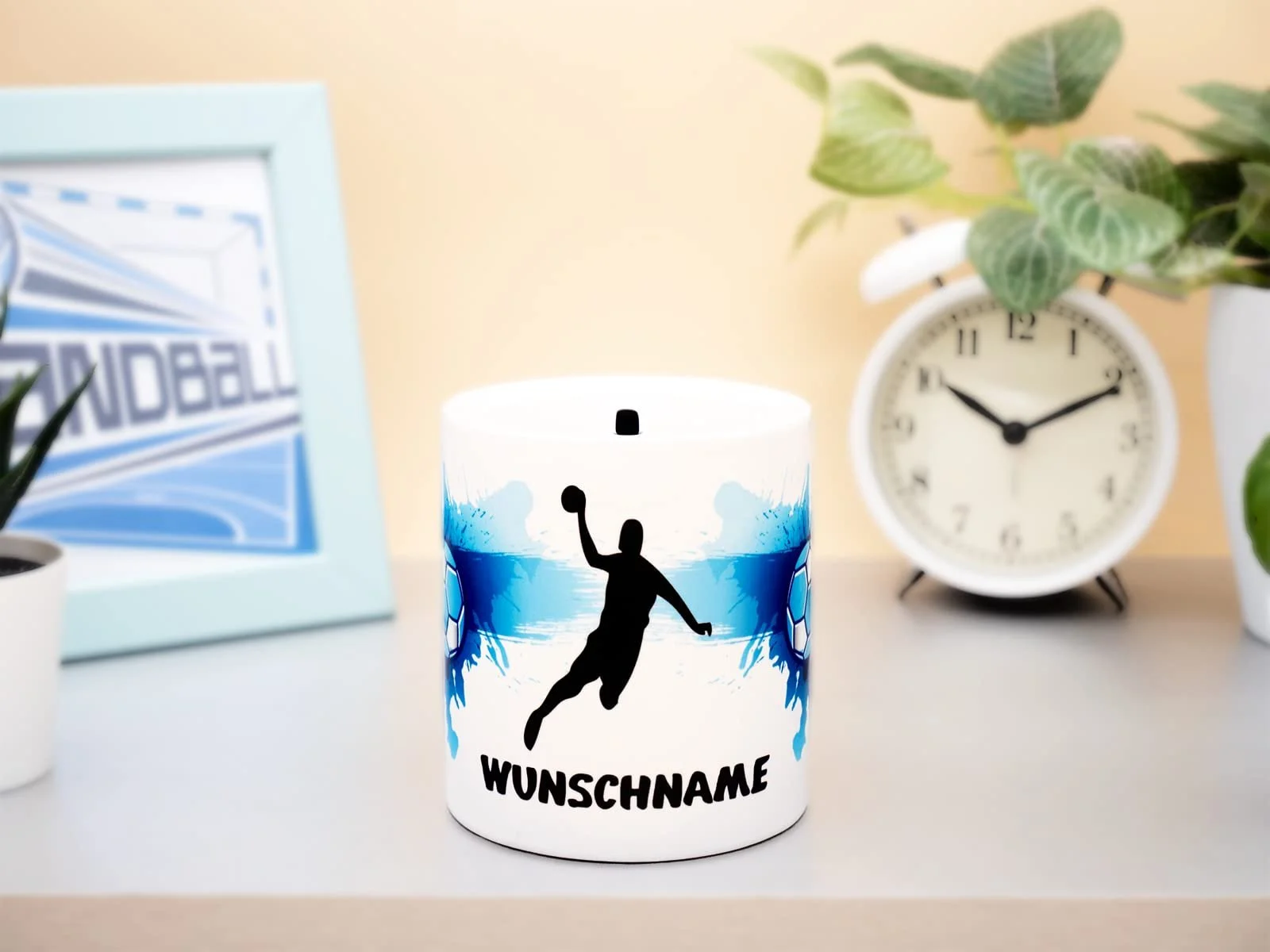 Копилка Керамическая Гандбол Белая, фото №3