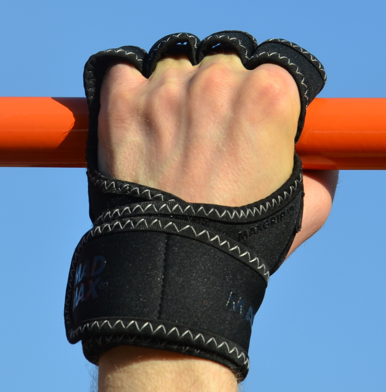 Рукавички для фітнесу MadMax MFG-303 MAXGRIP neoprene wraps Black/Grey L/XL, фото №9