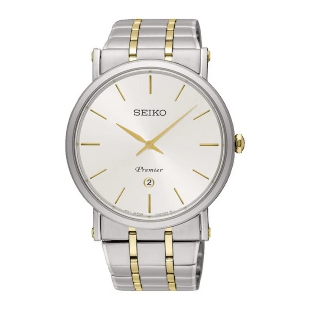 Кварцовий чоловічий аналоговий годинник Seiko Premier SKP400P1 з браслетом з нержавіючої сталі, фото №1