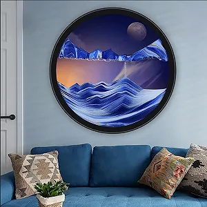 Картина з піском що обертається 3D Creative Deep Sea Sand Landscape 360° обертова динамічний природний ландшафт настінна декорація - Фото 1