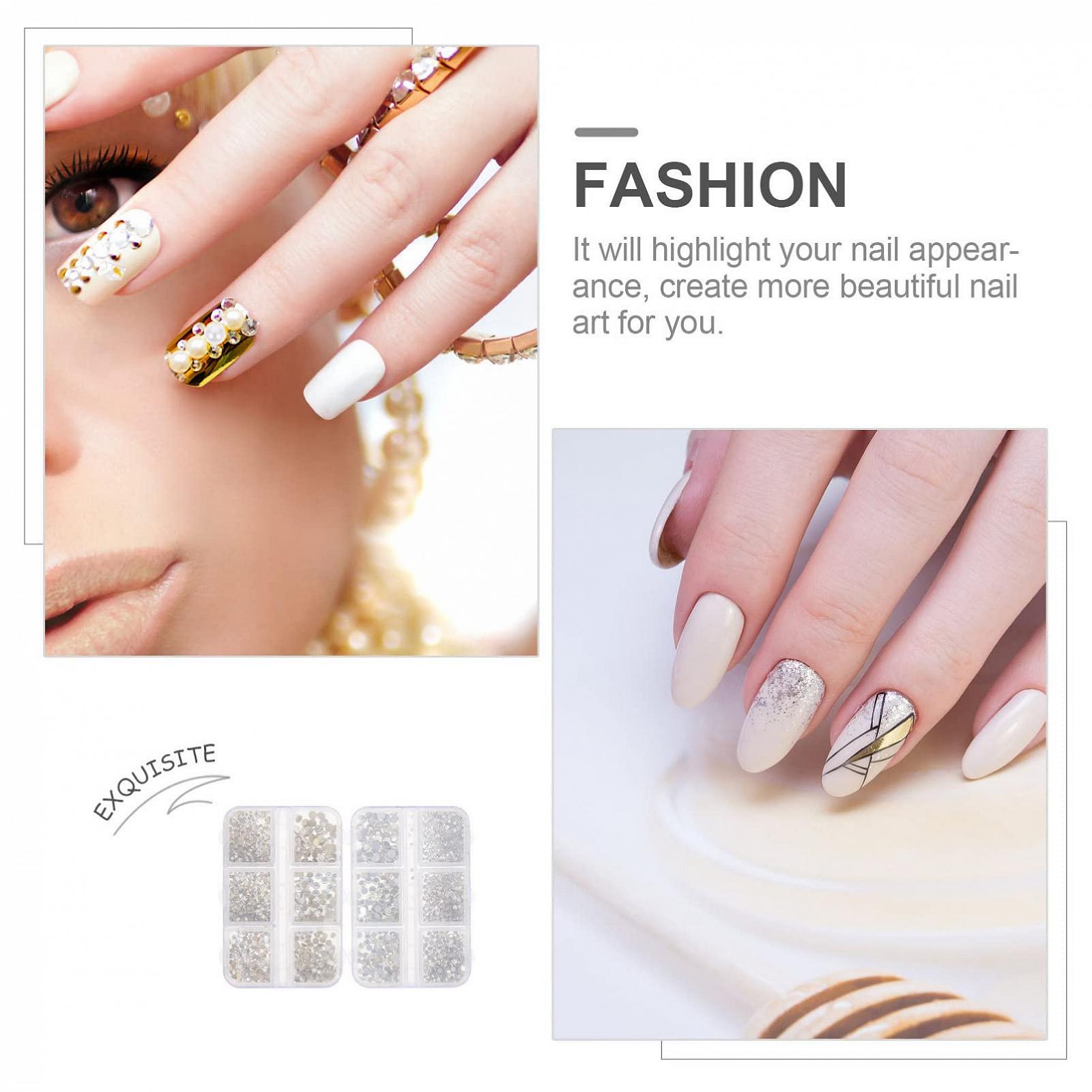 Набір для нігтів FRCOLOR 2 коробки блискучих стразів декоративні підвіски для домашнього використання, фото №5