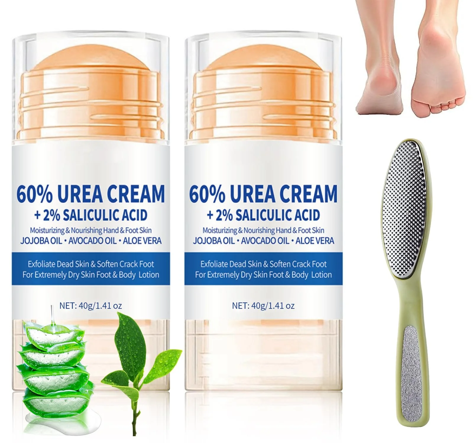 Крем для ног Urea 60% стик с мочевиной и средством для удаления мозолей 2 шт., фото №1 Крем для ног Urea 60% стик с мочевиной и средством для удаления мозолей 2 шт., фото №1
