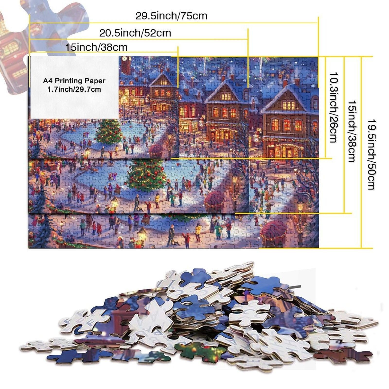 Пазл Рождественская елка у костра 1000 деталей 70 x 50 см, фото №5 Пазл Рождественская елка у костра 1000 деталей 70 x 50 см, фото №5