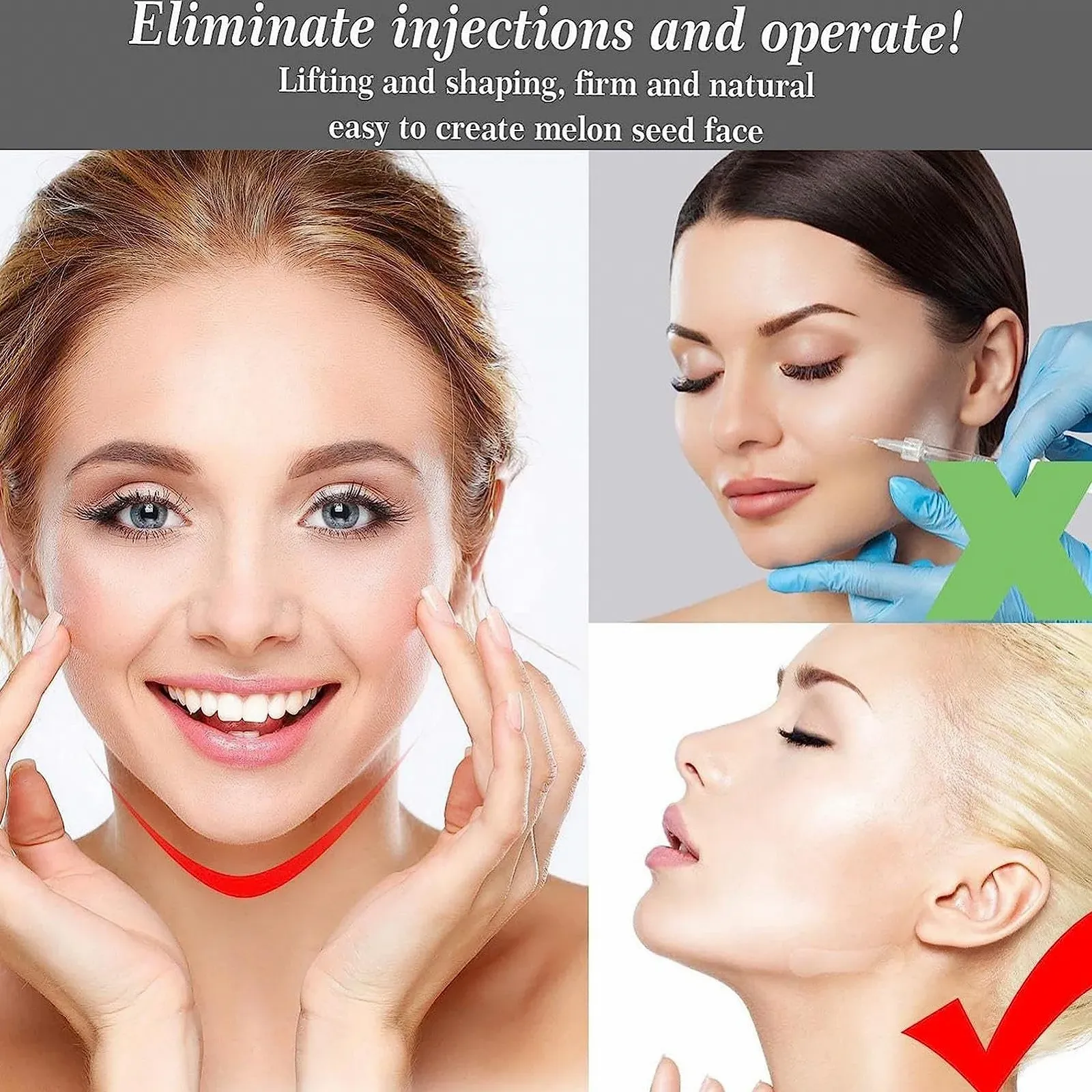 Стрічка для підтяжки обличчя 100 шт, фото №3