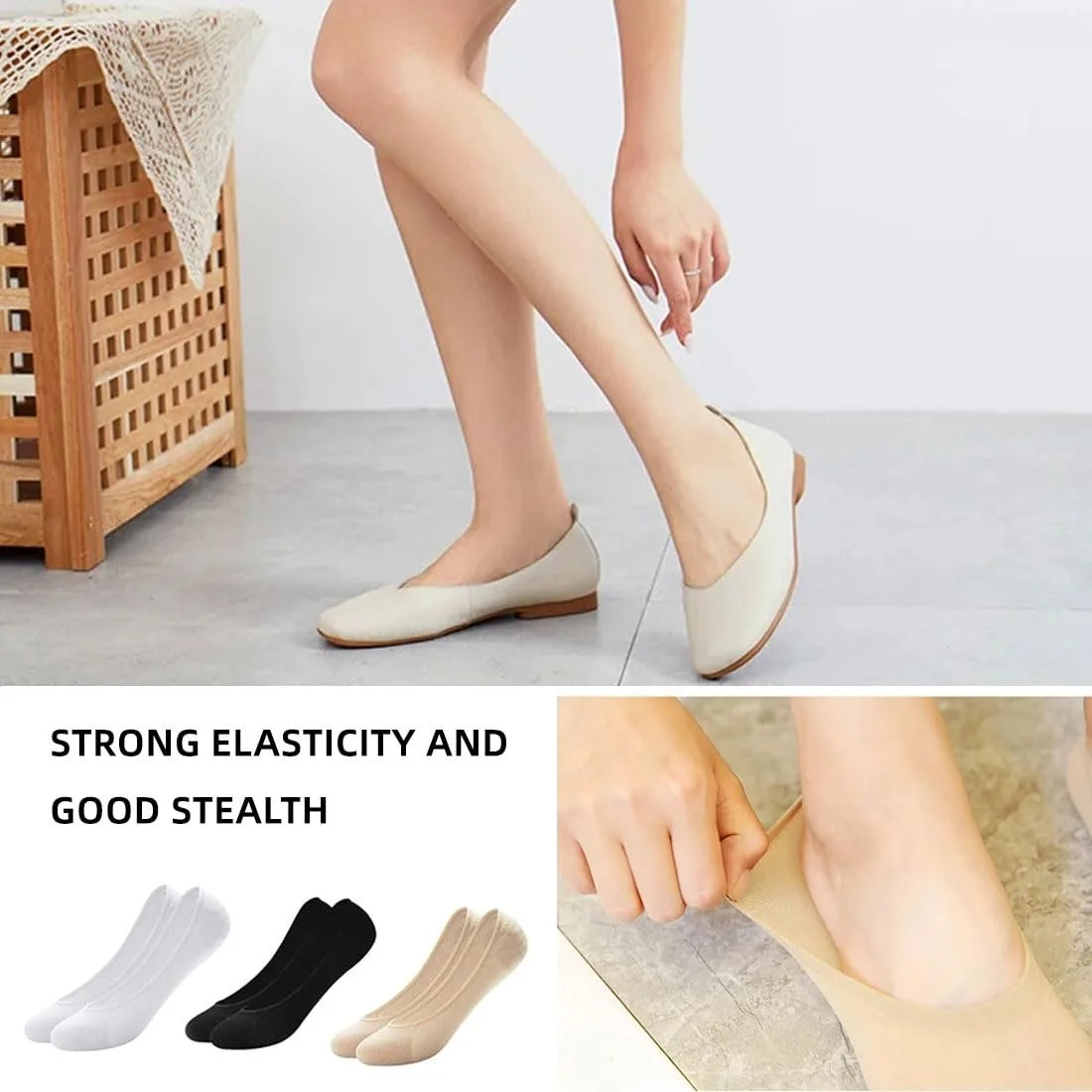 Шкарпетки Жіночі Дихаючі Шкарпетки-слідки Невидимі Розмір 36-40, фото №4