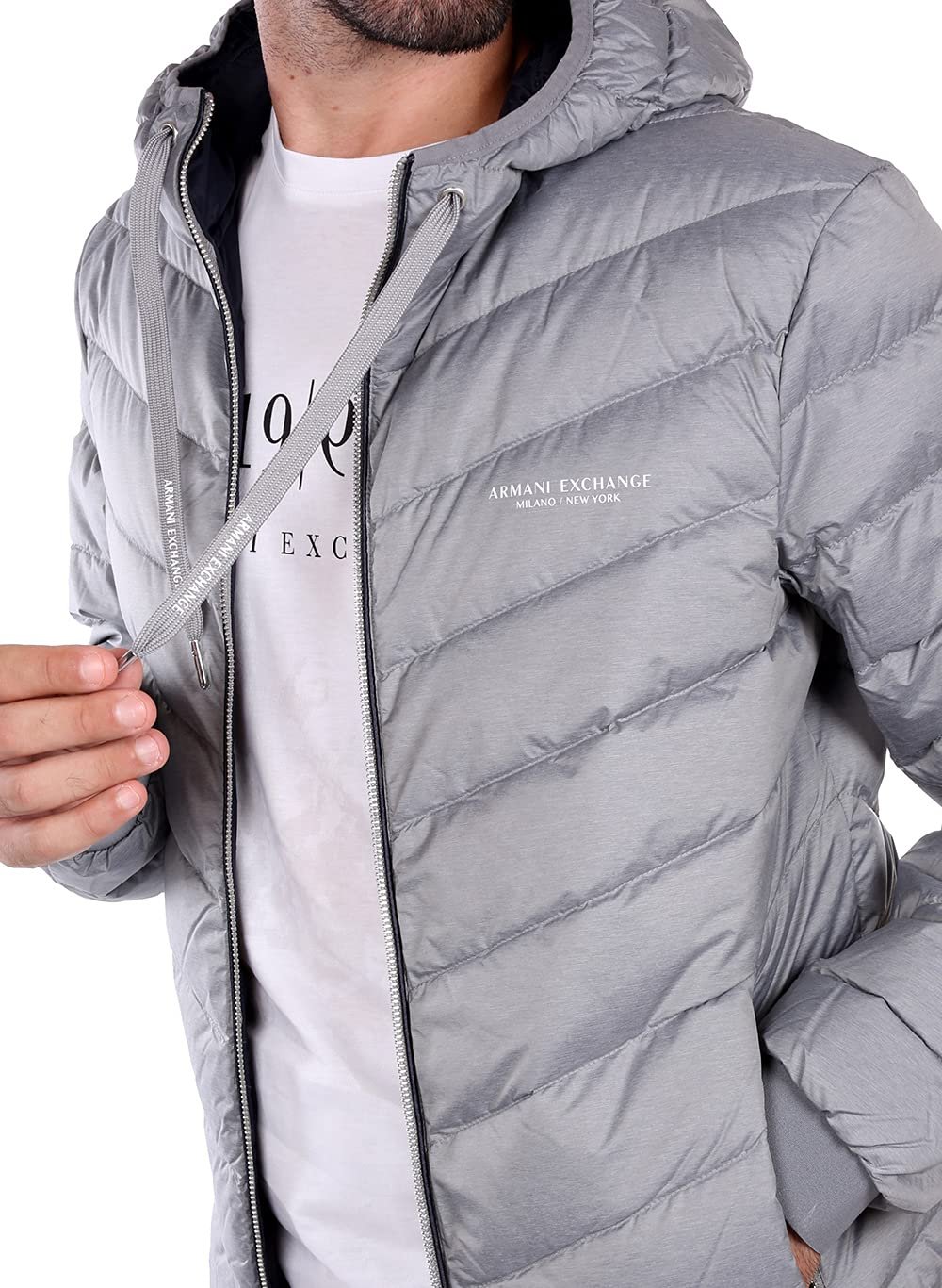 Куртка Armani Exchange Стеганая Milano/New York Logo Zip-Up Down Alternative, фото №5