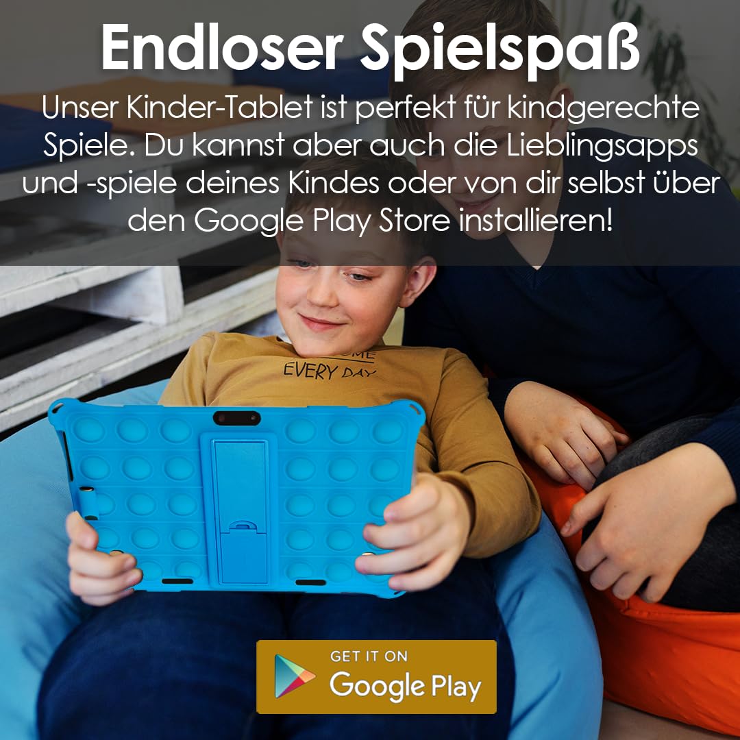 Планшет AngelTech KinderПланшет XL 10 дюймів HD 3 + 4 ГБ ОЗУ 32 + 64 ГБ ПЗУ Синій, фото №3