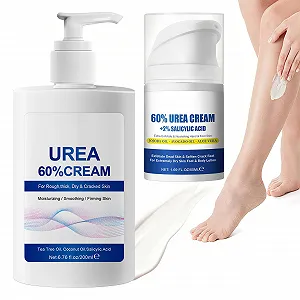 Набор кремов для ног увлажняющих и против трещин с мочевиной 60% 2 шт. и двухсторонней теркой - Фото 1