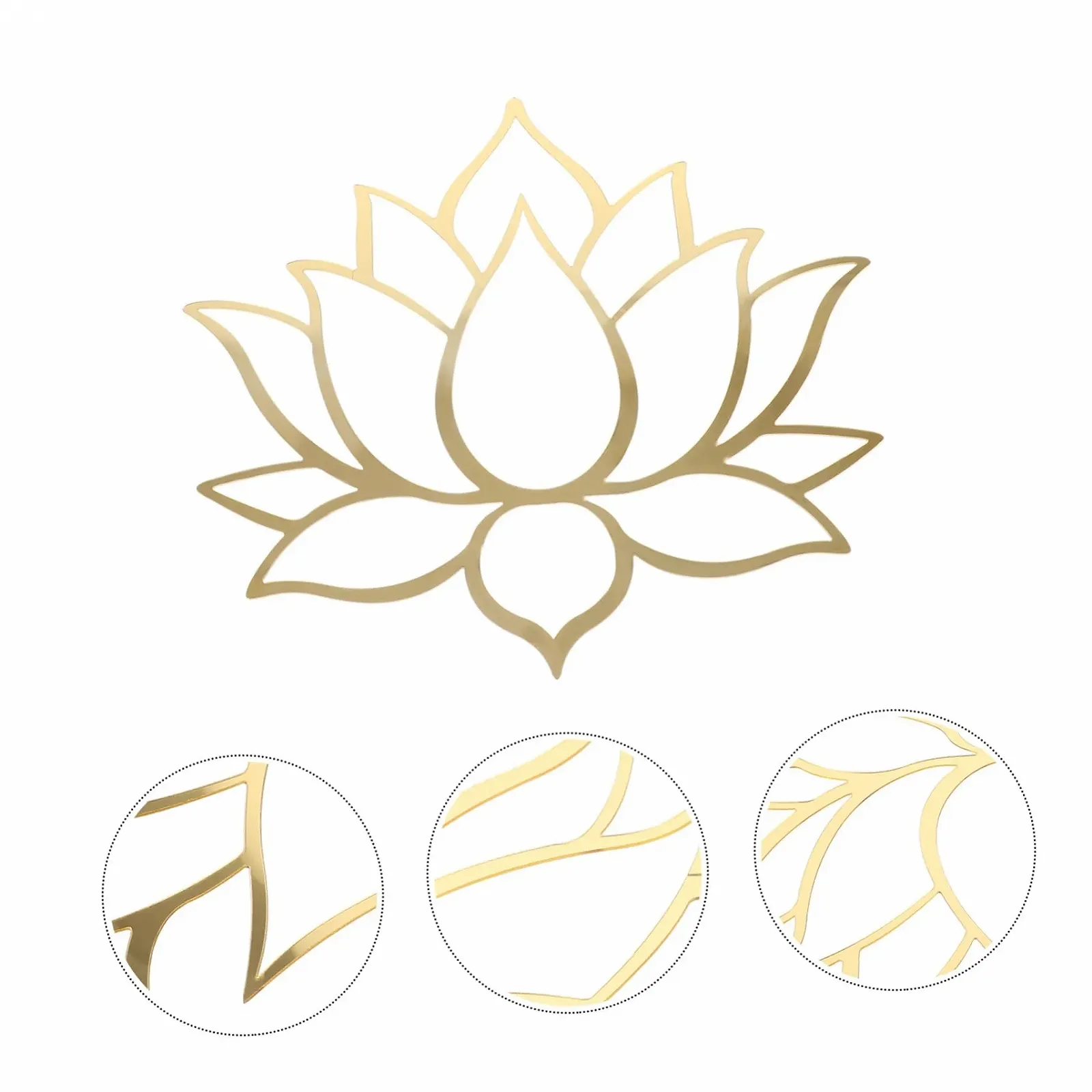 Набір акрилових наклейок на стіну jojofuny Lotus Сучасні Самоклеючі, фото №9