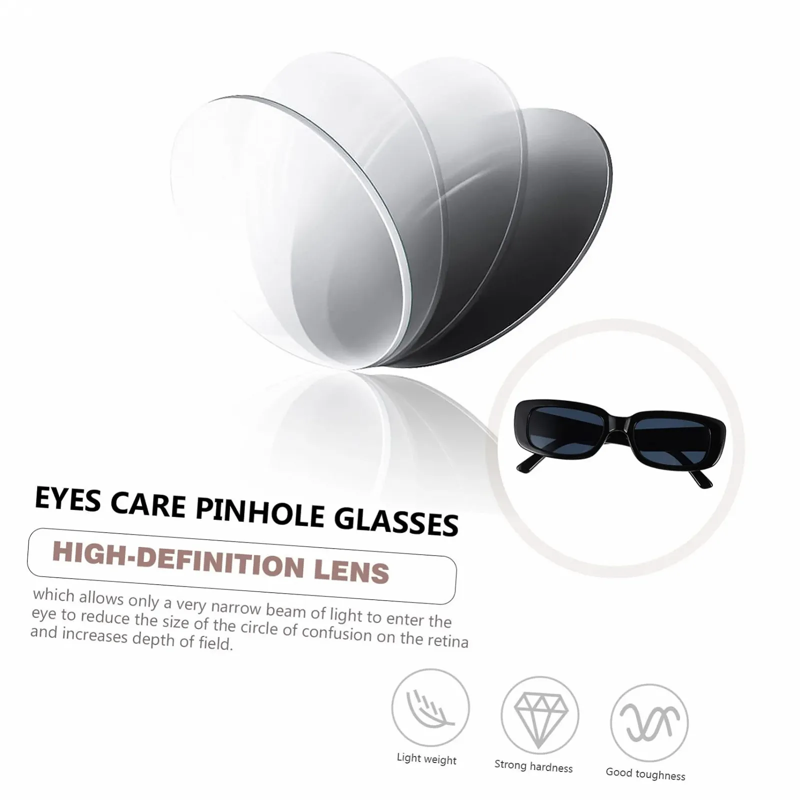 Квадратні Сонцезахисні Окуляри PACKOVE Квадратні Великі Для Подорожей, 2 шт, фото №3