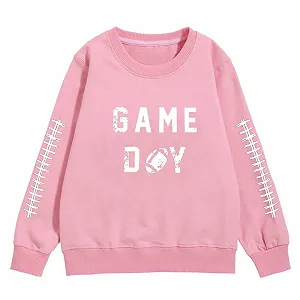 Свитер для девочек - Мягкий свитшот с длинными рукавами для девочек, графический детский милый пуловер с круглым вырезом, топ одежда для девочек synthetic.ua - Фото 1