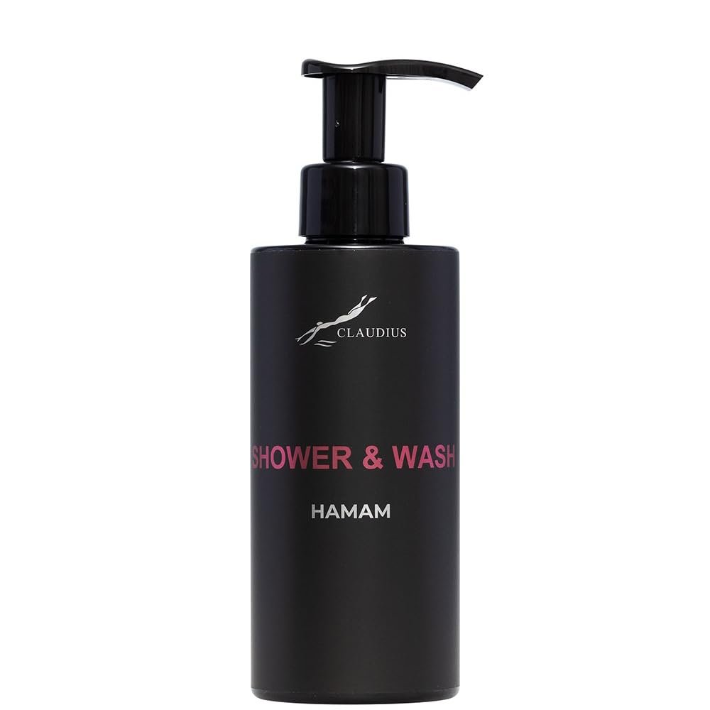 Засіб для душу та миття Hamam 300 мл з помпою Чорний флакон, фото №1