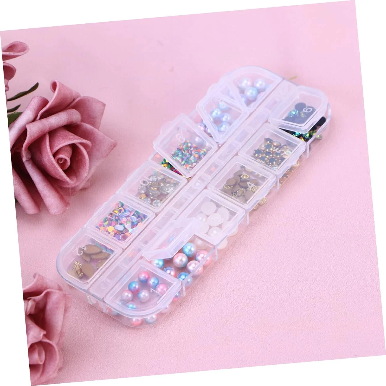 Стразы для ногтей FRCOLOR набор, 4 шт, фото №6