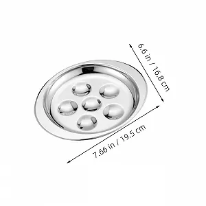 Блюдо для равликів VANZACK 2 шт. нержавіюча сталь термостійке з великим відділенням для запікання та відділенням для яєць synthetic.ua - Фото 1