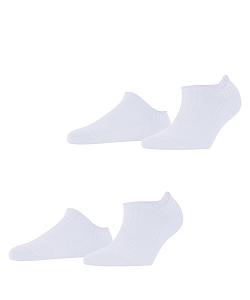 Носки ESPRIT Easy Rib 2-Pack, дышащие, из органического хлопка и льна, короткие, однотонные, 2 пары - Фото 1