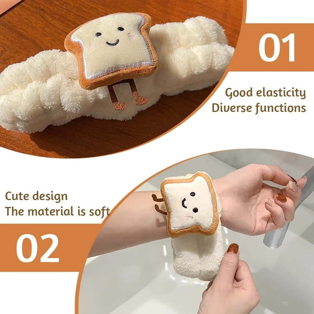 Пов'язка для спа-процедур Бежевий, фото №3