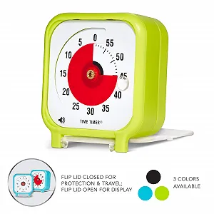 Визуальный таймер Time Timer Pocket 8 х 8 см 60 минут Светло-зеленый synthetic.ua - Фото 1