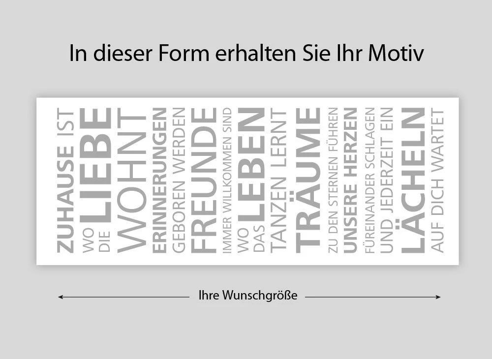 Наклейка на стіну E029 "Zuhause ist wo die Liebe wohnt" 49 x 130 см Чорна, фото №5