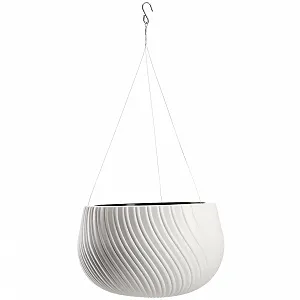 Подвесной горшок KADAX с вставкой 32 см белый - Фото 1