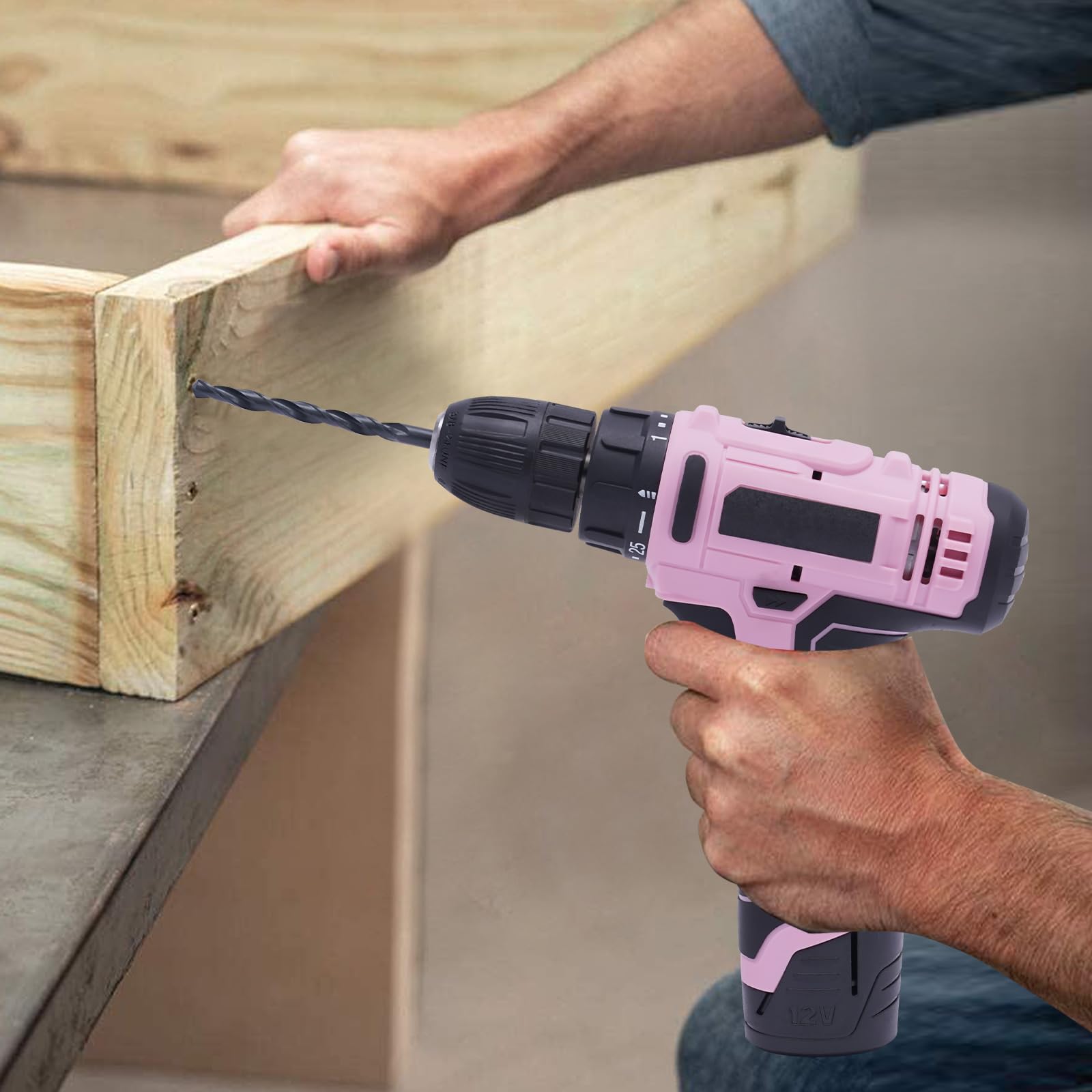 Аккумуляторний Шурупокрут DSYOGX 12 В Рожевий, фото №6 Аккумуляторний Шурупокрут DSYOGX 12 В Рожевий, фото №6