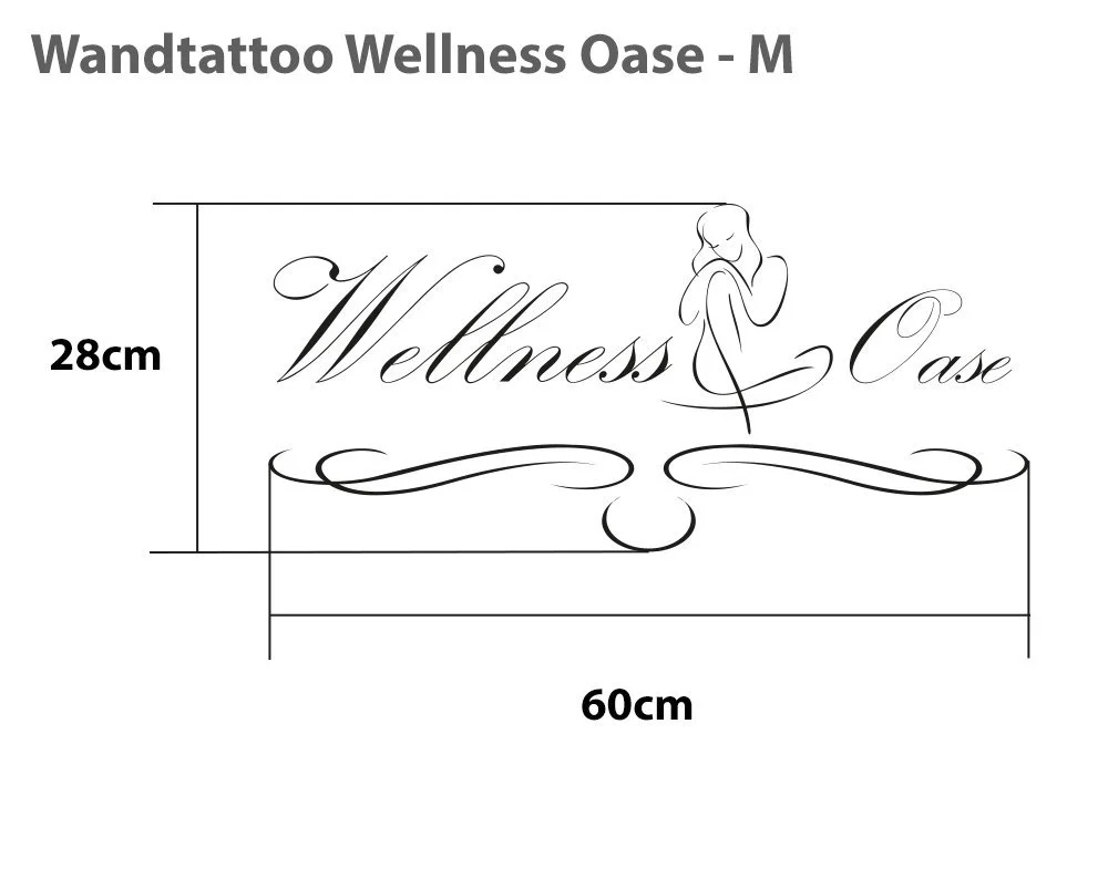 Наклейка на стіну Wellness Oasis M 60 x 28 см, фото №2