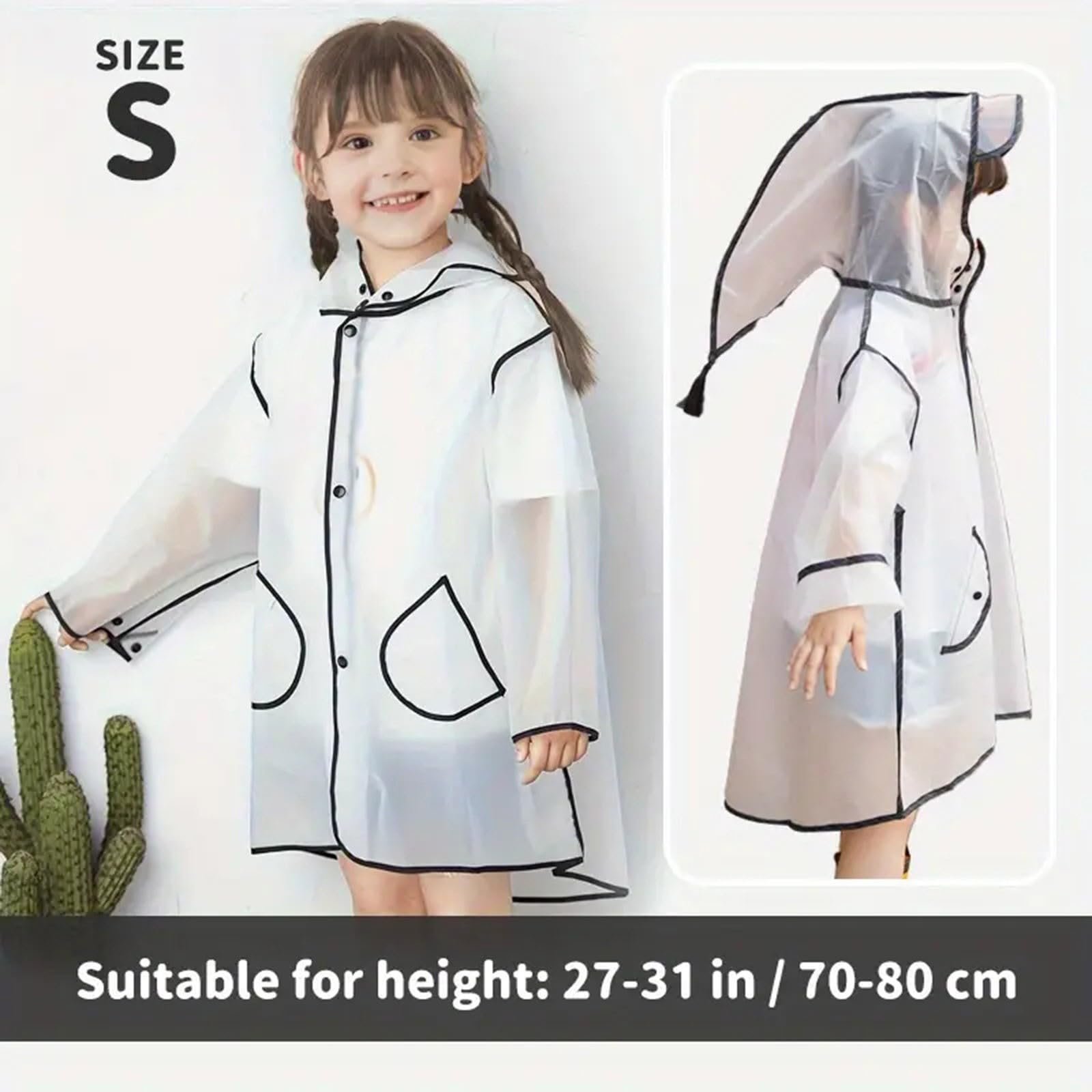 Детский дождевой плащ GXYANiaoy Oak Long для девочек с рукавами, велосипедный спортивный дождевик, красочный легкий прозрачный пончо для походов, фото №4 Детский дождевой плащ GXYANiaoy Oak Long для девочек с рукавами, велосипедный спортивный дождевик, красочный легкий прозрачный пончо для походов, фото №4