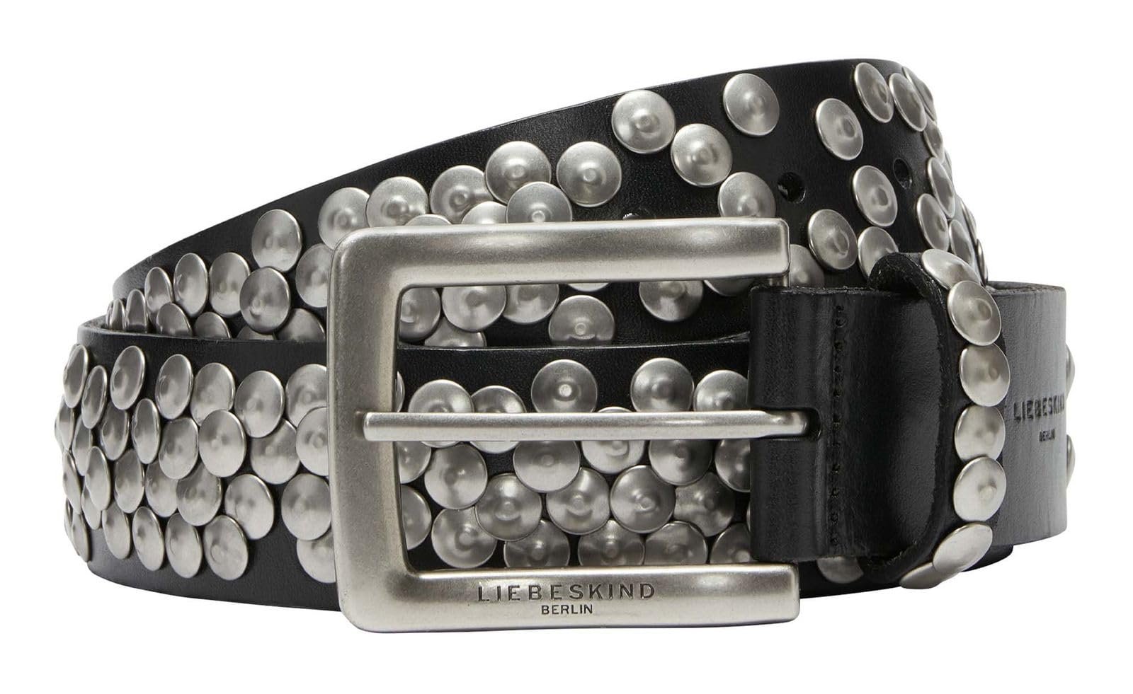 Ремінь Liebeskind Berlin H 38 мм 85 STUDDED BELTS Зі шкіри Black, чорний, фото №1