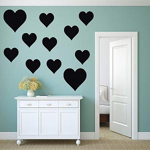 Наклейки на стіну kleb-Drauf 11 Сердець Матові Рожеві synthetic.ua - Фото 1