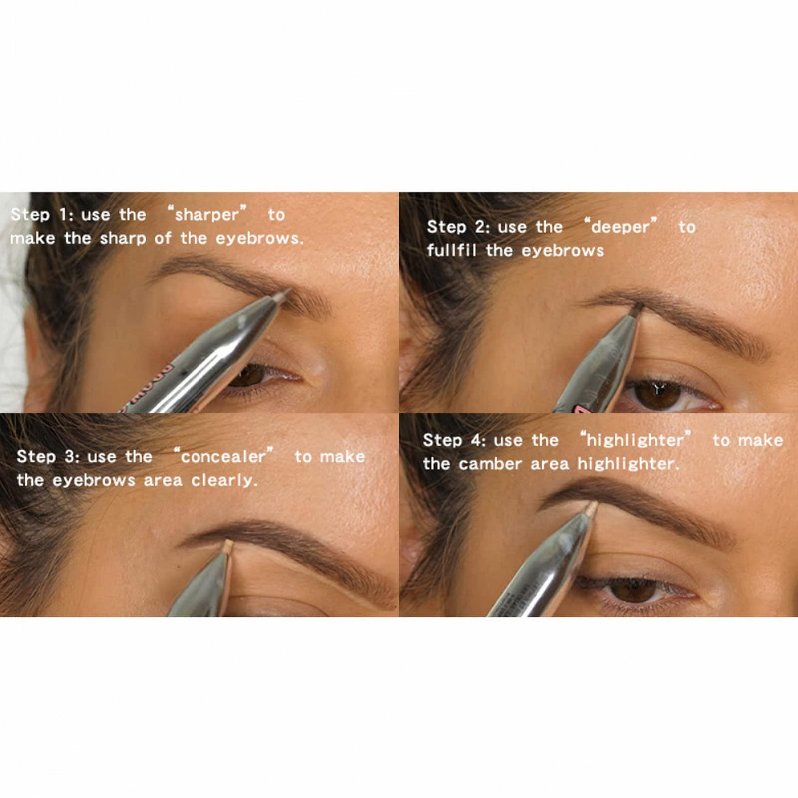 Карандаш для бровей Microblading 4-in-1 Водостойкий Блонд, фото №4