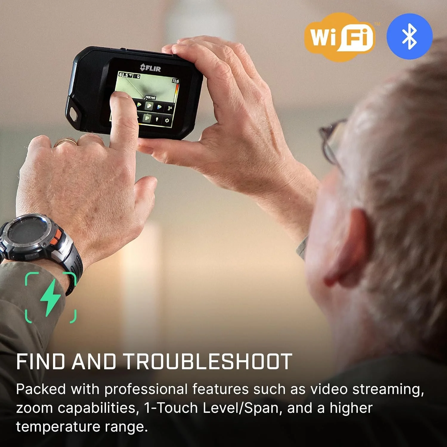 Тепловізійна камера FLIR C5 (incl. WiFi) 160 x 80 70mk 8.7Hz Чорний, фото №3