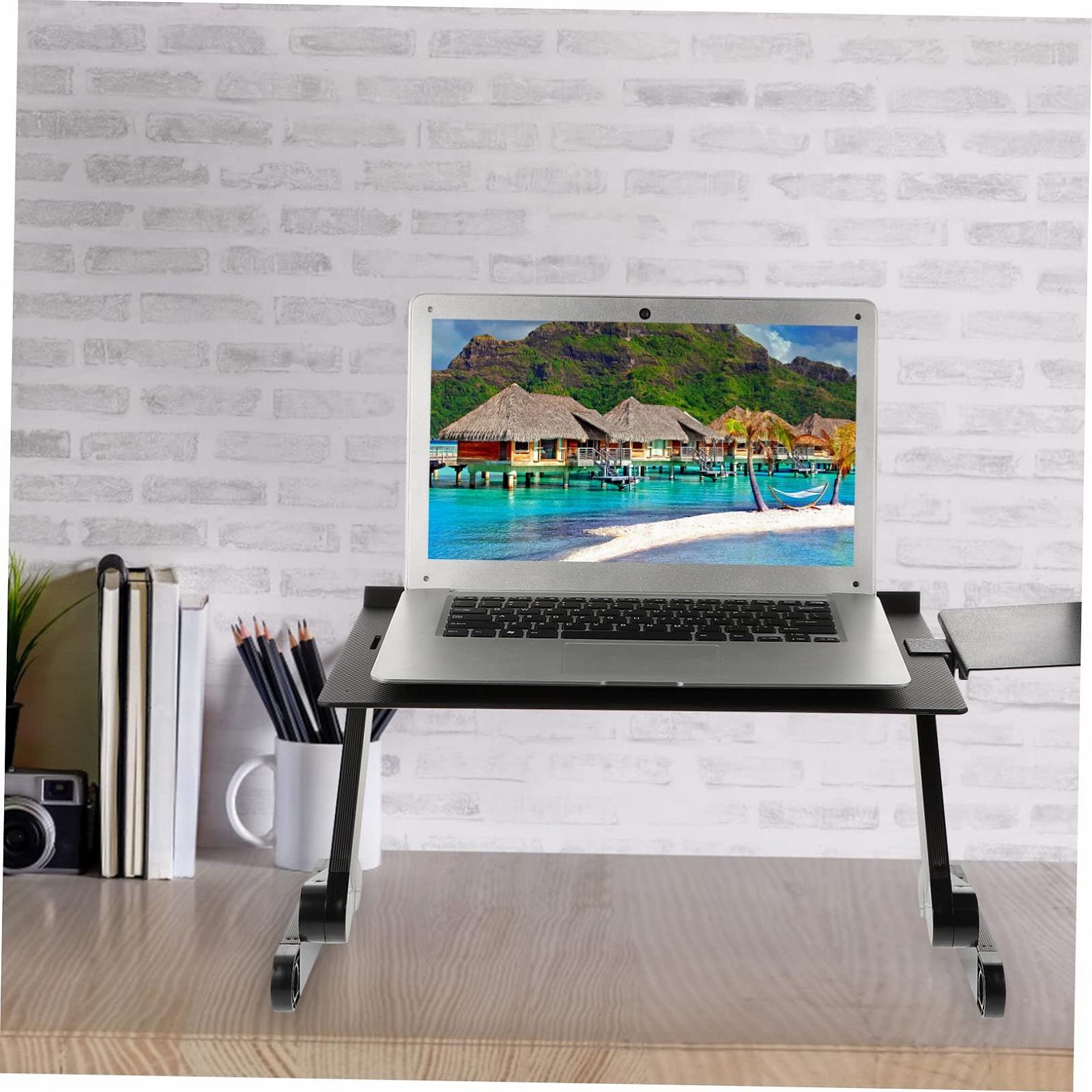 Підставка для ноутбука Vaguelly, регульована по висоті, з алюмінієвого сплаву, складаний, фото №2