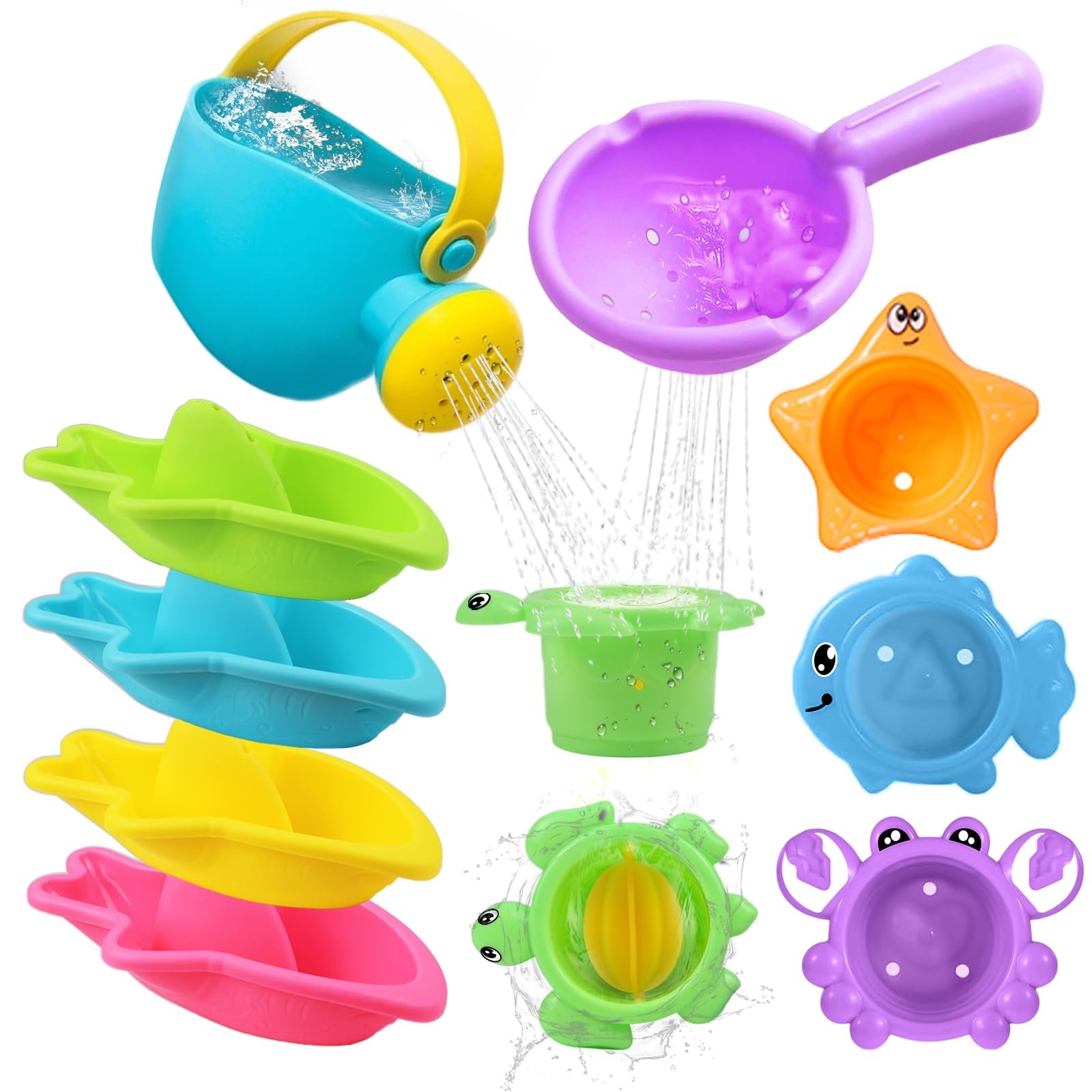 Набор 10 игрушек для ванны., фото №1