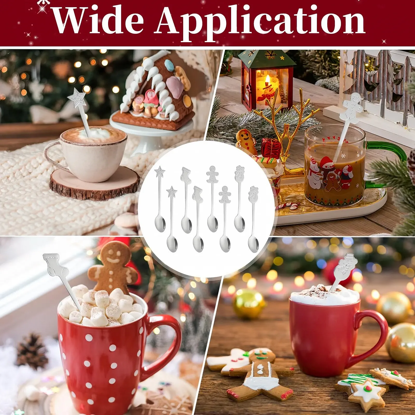 Ложка Різдвяна 8 предметів Срібний колір, фото №6