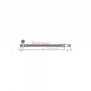 Тормозной шланг METZGER 4111093 GREENPARTS для AUDI, задний мост слева - Фото 1