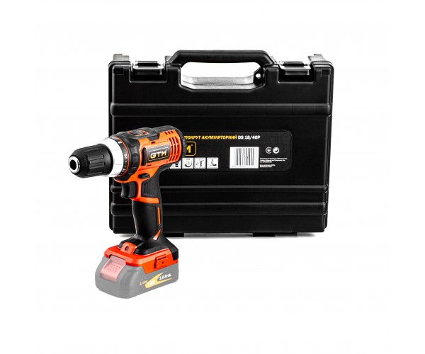 Дриль-шурупокрут акум DS18/40P, 18В 40Нм 2шв КАРКАС без АКБ і ЗП, фото №2 Дриль-шурупокрут акум DS18/40P, 18В 40Нм 2шв КАРКАС без АКБ і ЗП, фото №2