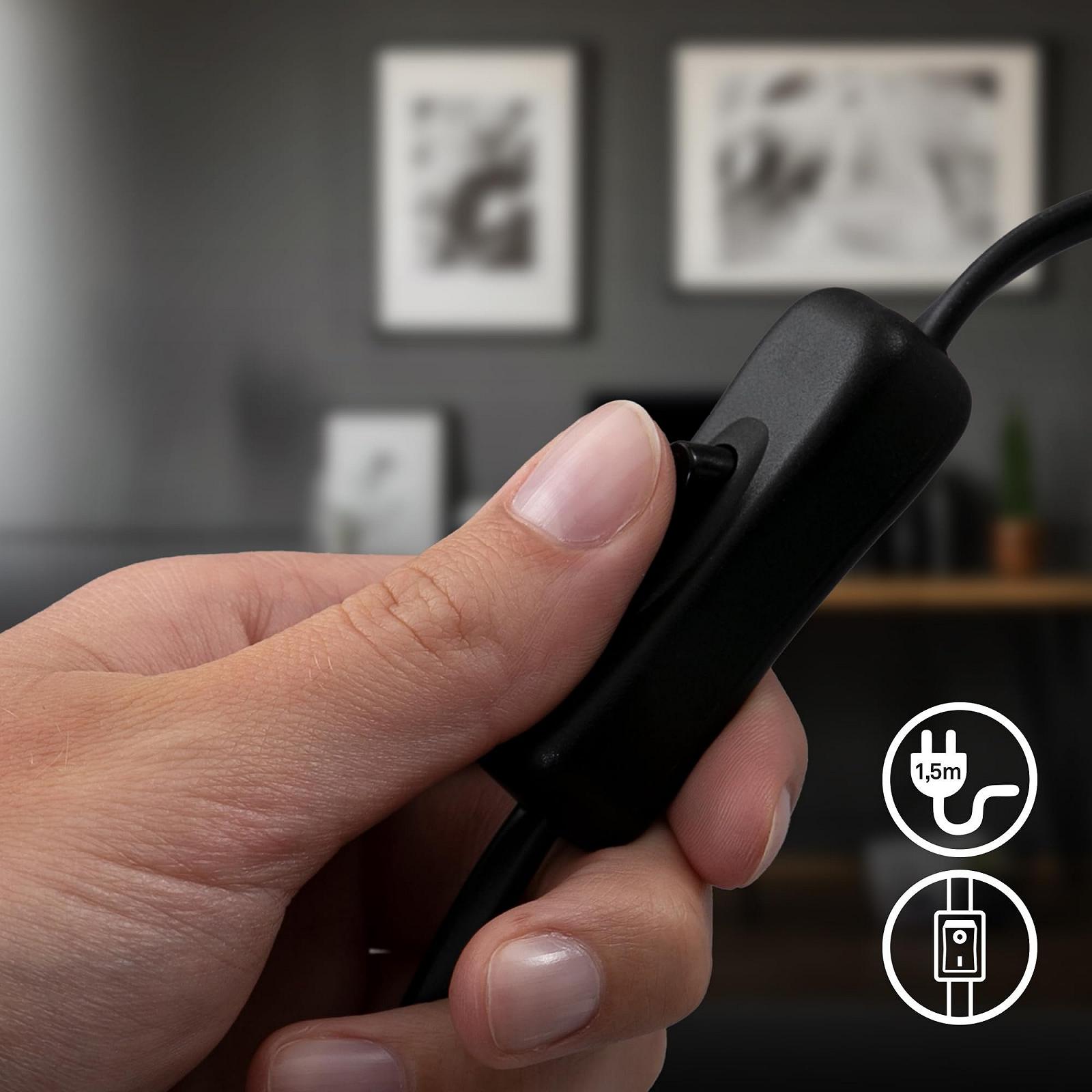 Настольная лампа BRILONER с выключателем на кабеле цоколь E14 18 x 35 см черная, фото №6