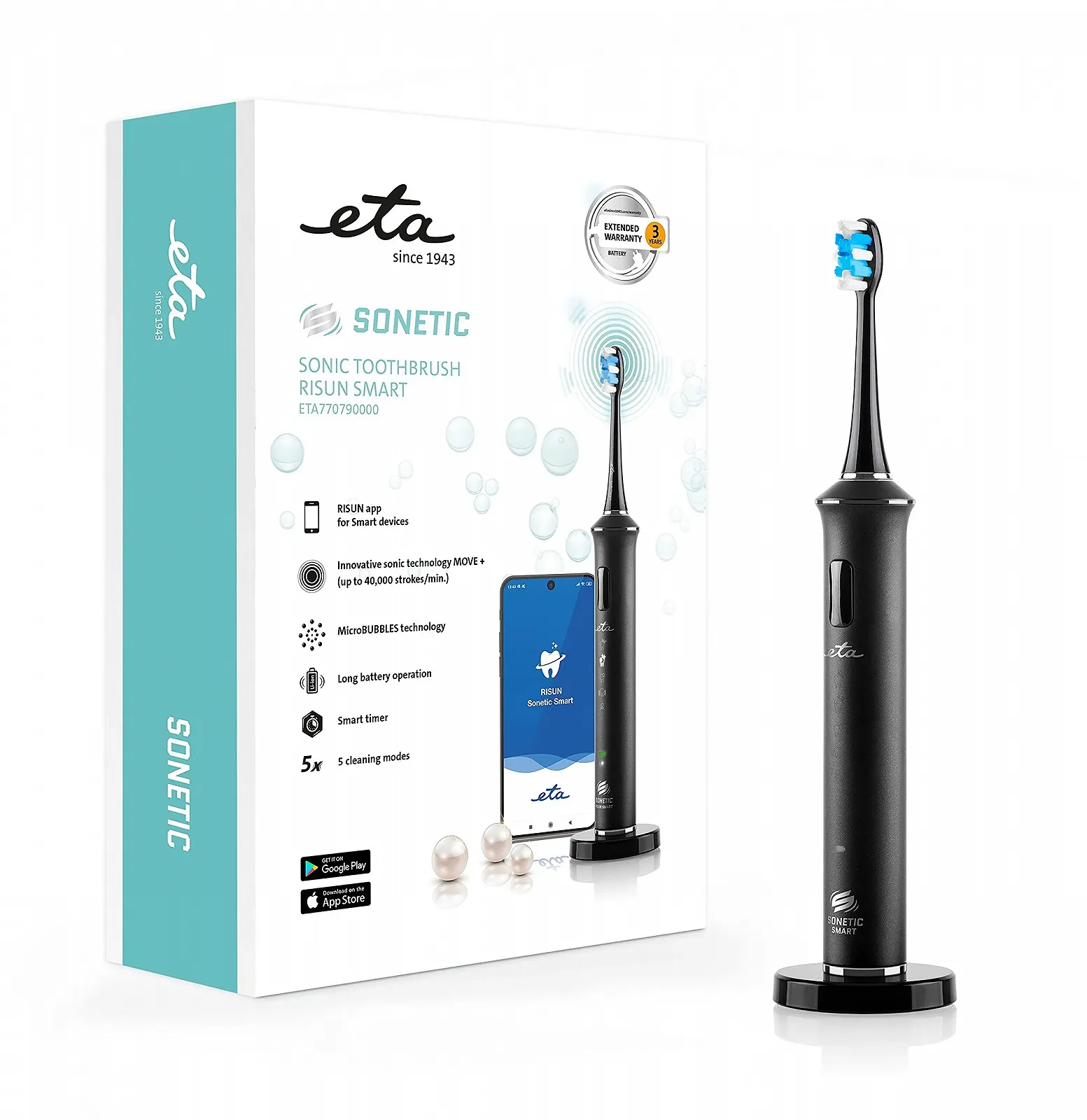 Электрическая звуковая зубная щетка ETA Sonetic Smart 5 программ, фото №6