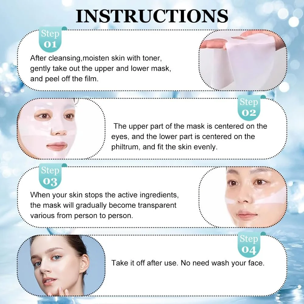 Маска Колагенова WAWJ Набір Масок для Обличчя з Колагеном (4 шт), фото №6