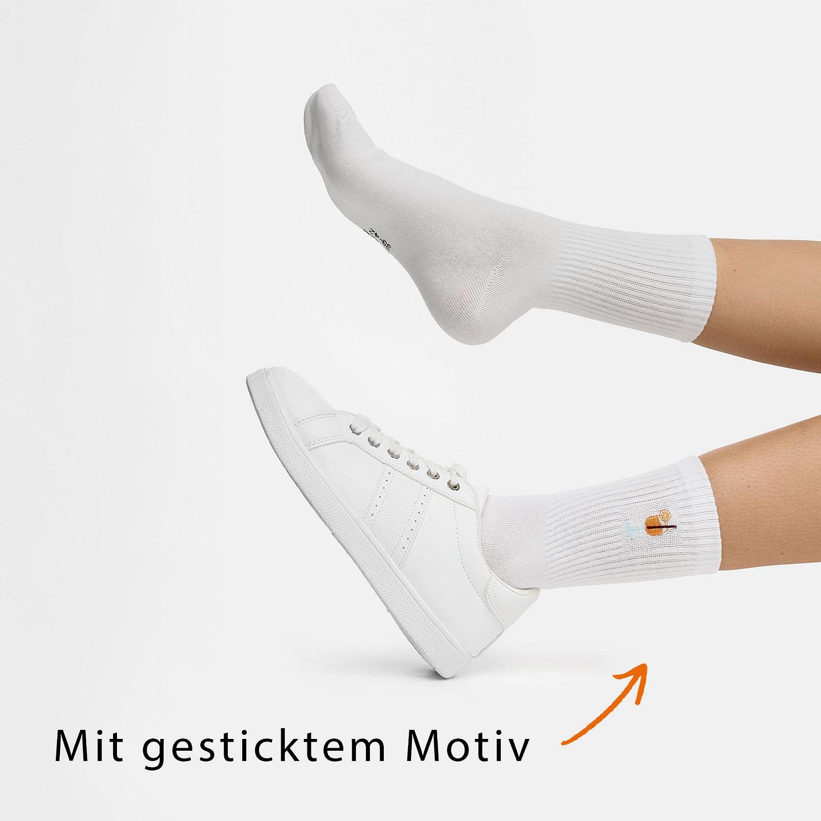 Носки NUR DIE Женские повседневные, 8 пар, Good Vibes Motif Statement Tennis, фото №2