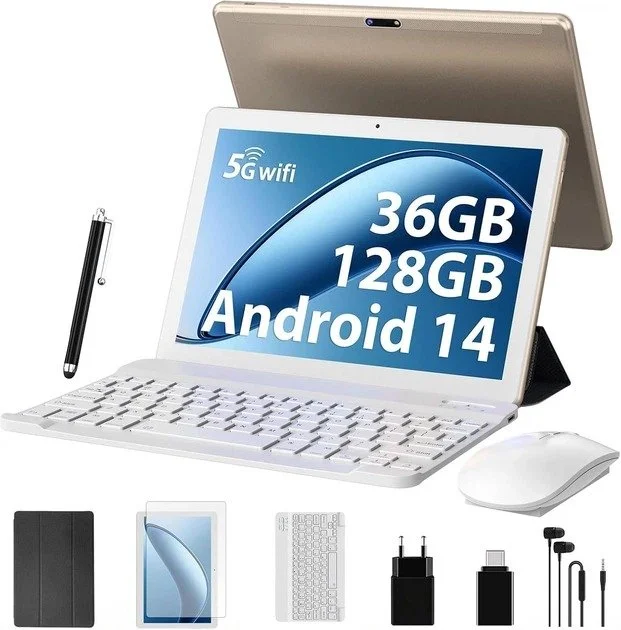 Планшет LEVIRTU L231 10" (12+24)/128 Гб 4G Android 14 Біло-золотий, фото №1