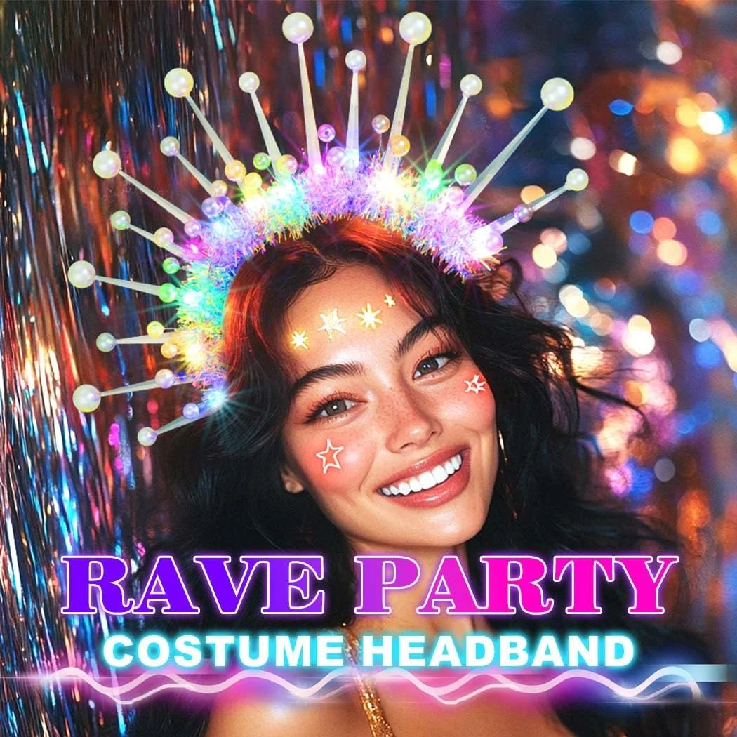 Обруч для волосся зі світлодіодними намистинами, фото №3