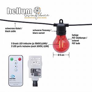 Гірлянда LED Hellum Party, 4.5 м, 10 ламп, різнокольорова synthetic.ua - Фото 1