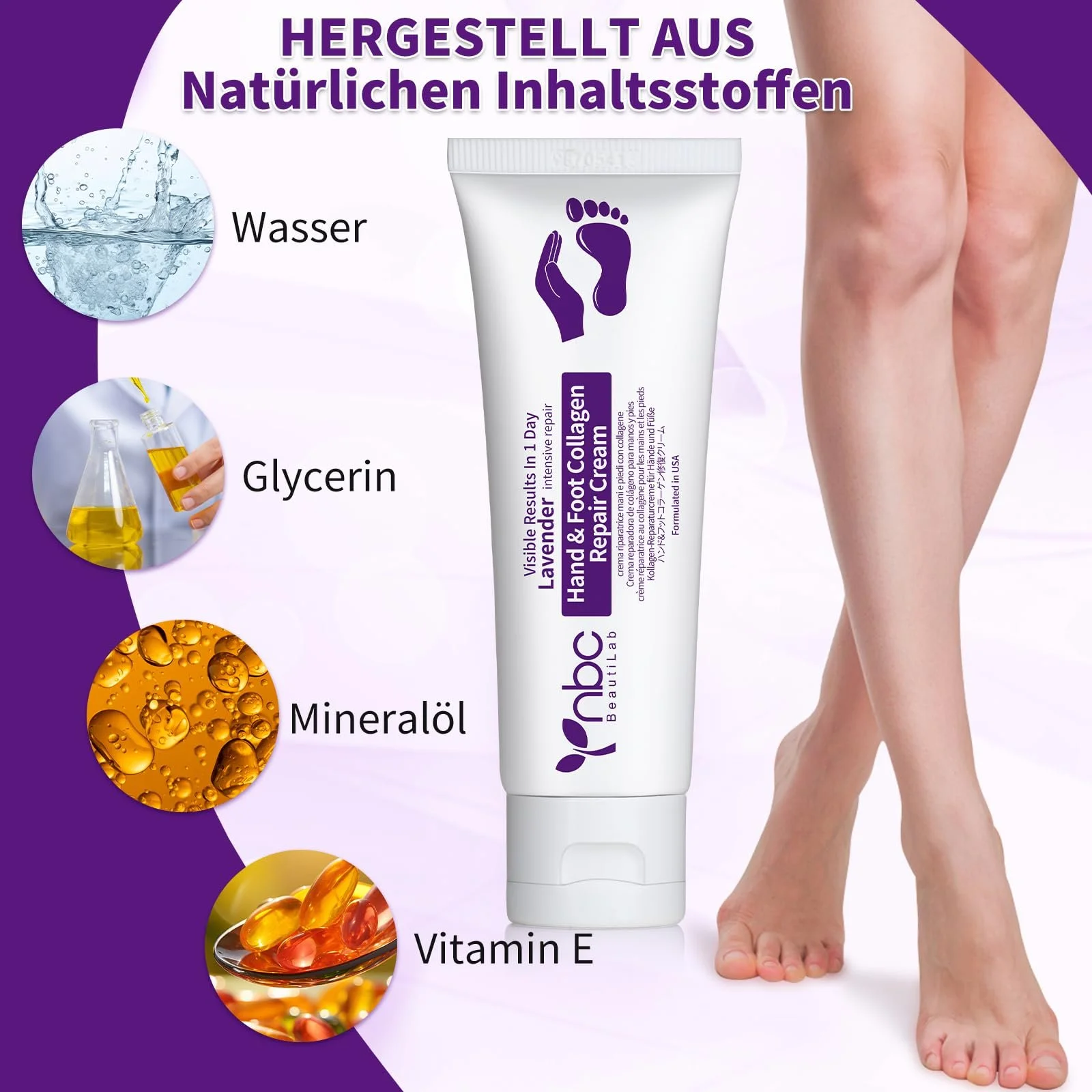 Крем для ухода за ногами Удаление мозолей Увлажняющий Лаванда 80 мл, фото №4 Крем для ухода за ногами Удаление мозолей Увлажняющий Лаванда 80 мл, фото №4