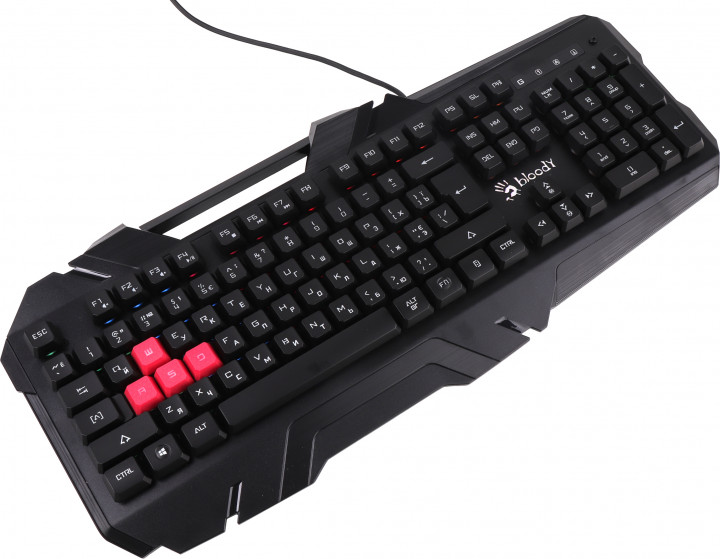 Клавиатура A4Tech Bloody B150N, USB Black игровая, неоновая подсветка, эффекты "волна" и "дыхание", фото №2