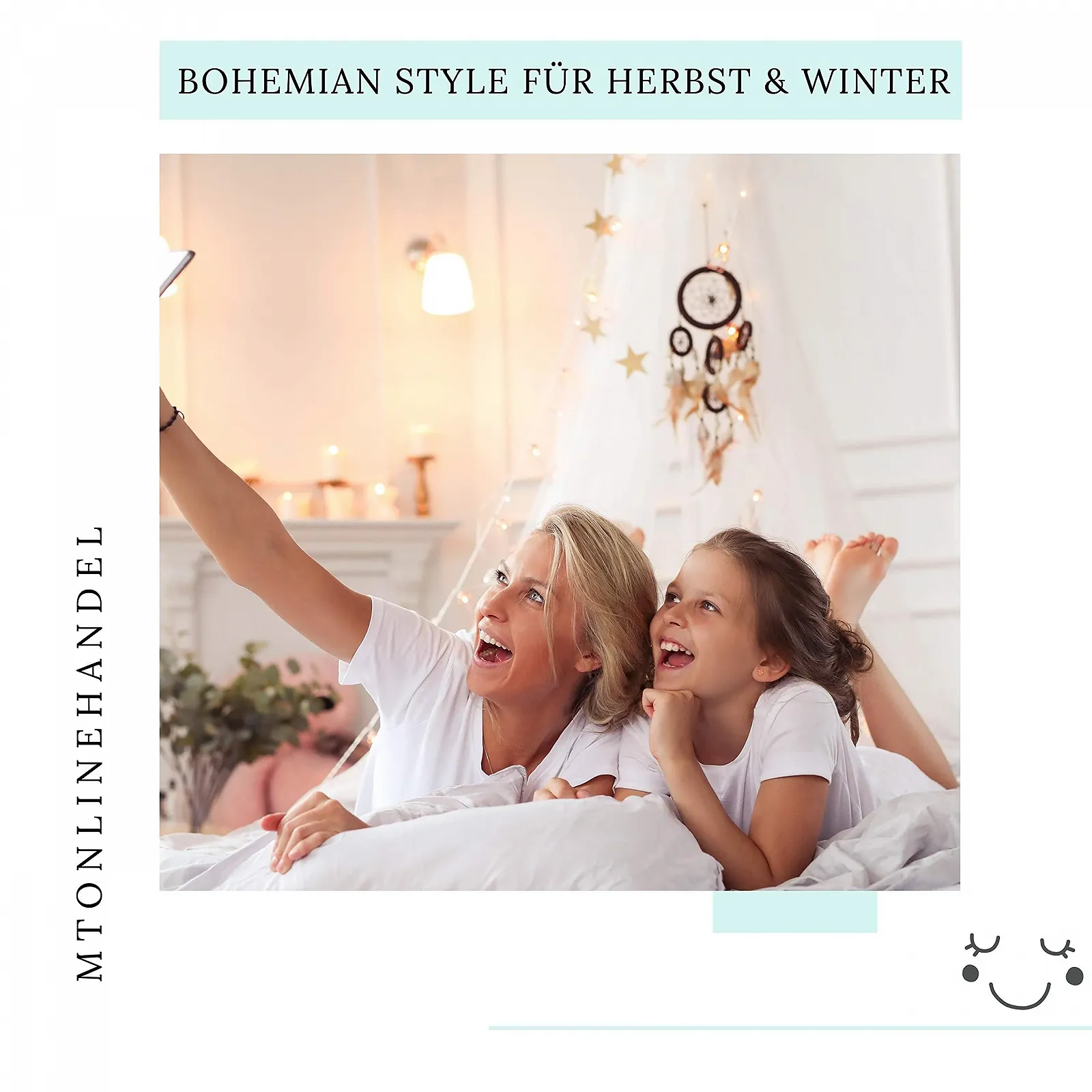 Набор постельного белья Matt&Rose Dream Catcher Фланель Цветы и перья 135 x 200 см + 80 x 80 см 100% Хлопок, фото №4