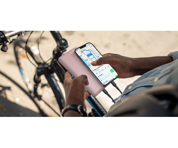 Belkin Портативний зарядний пристрій 20000mAh 15W Dual USB-A USB-C rose gold, фото №2